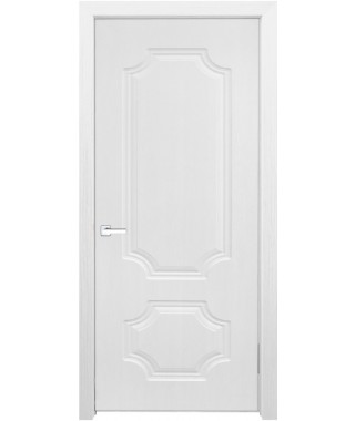 Дверь с ПВХ покрытием Эмма 10 ДГ (Софт Белый)