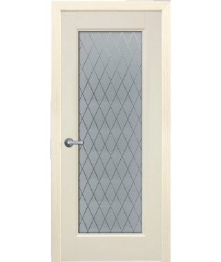Дверь с ПВХ покрытием Эмма 175 ДО (Осина Бежевая, Гравировка)