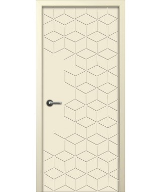 Дверь с ПВХ покрытием Квадро (Софт Светлый)
