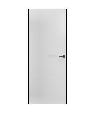 Дверь межкомнатная скрытого монтажа INVISIBLE с алюминиевой кромкой с 2-х сторон (черный AL)