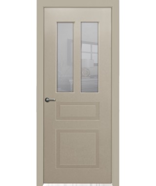 Дверь с ПВХ покрытием Твин 270 ДО (Софт Сантьяго, Стекло белое)